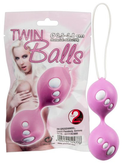 Twin Balls rózsaszín gésa golyó