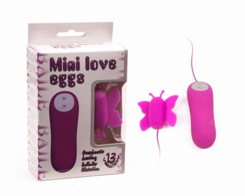 Mini Love mini vibrátor, vibrációs tojás, bársonyos felületű, pillangó formájú izgató, 12 rezgési funkció