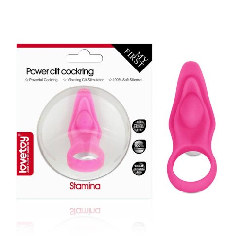 Power Clit Cockring Pink - rózsaszín péniszgyűrű