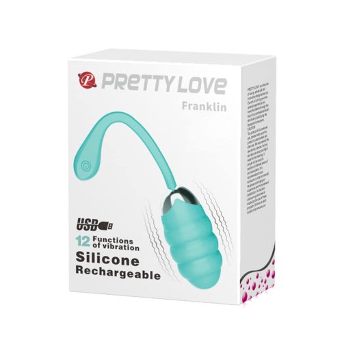 Pretty Love Franklin Turquoise mini vibrátor, bőrbarát anyagból készült, könnyen kezelhető