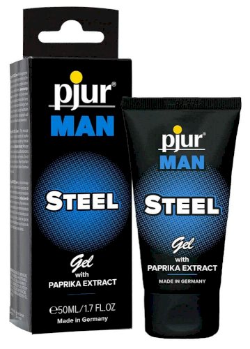 Pjur MAN Steel Gel - 50 ml -  Férfiak részére készített bőrápoló készítmény paprika kivonattal