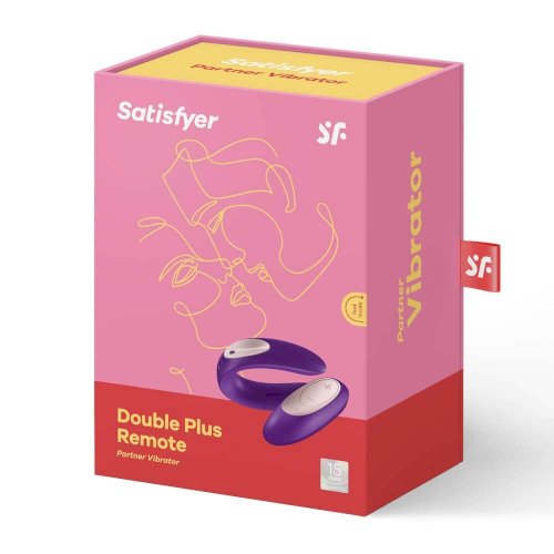 Satisfyer Double Plus Remote bőrbarát anyagból készített, pároknak ajánlott csiklóizgató