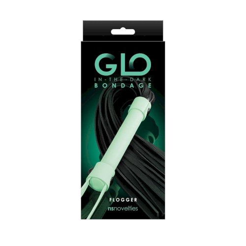 GLO Bondage, sötétben világító nyelű, bőrből készült korbács